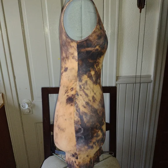 Tie dye ribbed body con dress - Picture 2 of 3